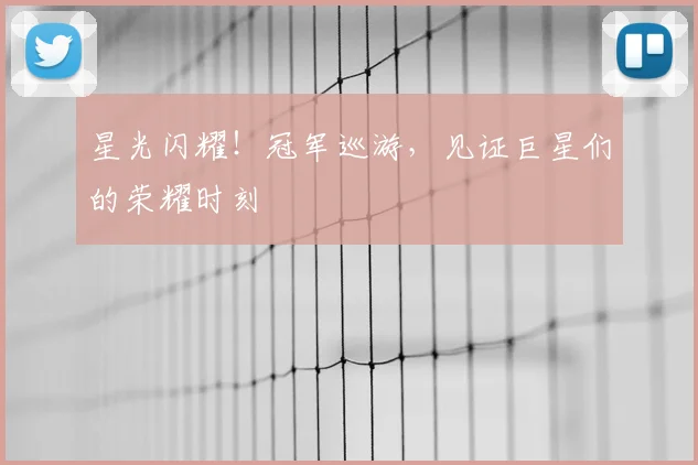 星光闪耀！冠军巡游，见证巨星们的荣耀时刻
