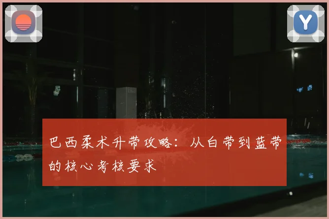 巴西柔术升带攻略：从白带到蓝带的核心考核要求